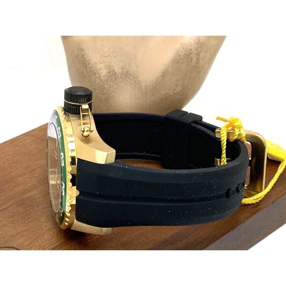 Invicta Men's Watch 35661 Pro Diver Quartz Gold Black Green Bezel Rubber… - Picture 10 of 15